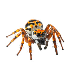 Fototapeta premium Jumping spider isolated on transparent background, macro photography
