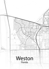 Weston Florida minimalist map