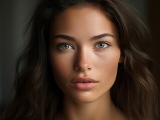 Obraz premium AI generated illustration of a portrait of a woman