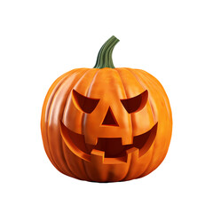 Halloween scary pumpkin on transparent background, halloween, holiday decoration material, vector illustration