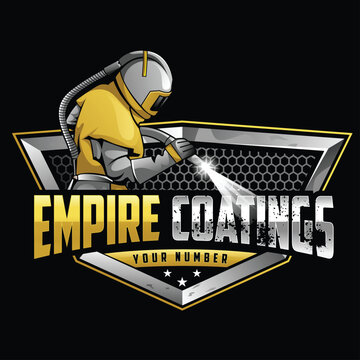 Sandblaster Logo Vector, services and repair logo template