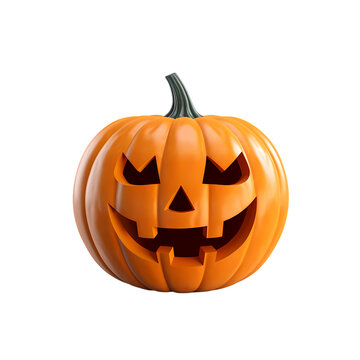 Halloween scary pumpkin on transparent background, halloween, holiday decoration material, vector illustration