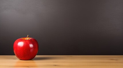 Green and red apple fruit, on a wooden table, a luxury house background, with copy space - Powered by Adobe
