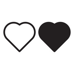 heart line icon, solid vector love logo design, flat trendy style illustration on white background..eps
