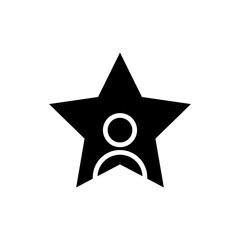 Celebrity icon vector,Person in a star flat trendy style illustration on white background..eps