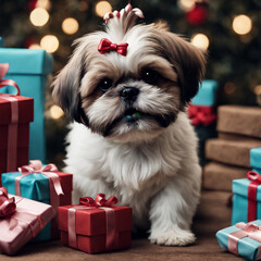 shih tzu happy birthday theme Generative AI