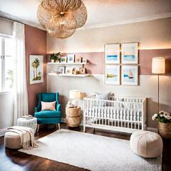 nursery with toys that create a serene and nurturing environment