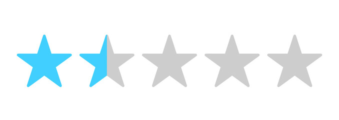 Obraz premium シンプルな水色の1.5星マーク