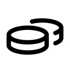 hockey puck line icon