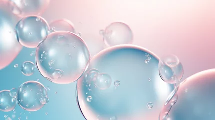 Fotobehang 透明感のある気泡のアブストラクト背景素材 © ayame123