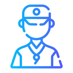 Fototapeta premium life guard Line Gradient Icon
