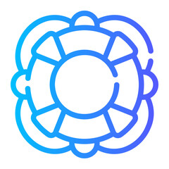 lifebuoy Line Gradient Icon