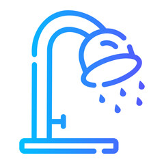 shower Line Gradient Icon
