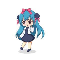Chibi Anime Character Design Illustration