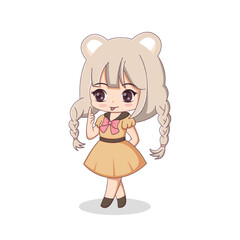 Chibi Anime Character Design Illustration