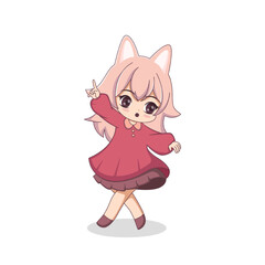 Chibi Anime Character Design Illustration