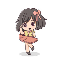 Chibi Anime Character Design Illustration