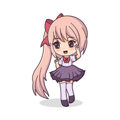 Chibi Anime Character Design Illustration