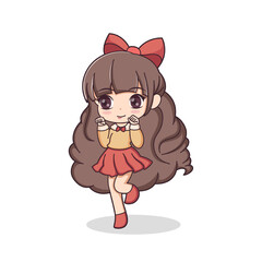 Chibi Anime Character Design Illustration