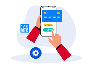 Online secure payment illustration. Secure payment illustration.