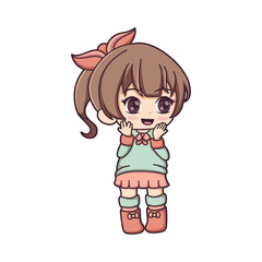 Chibi Anime Character Design Illustration