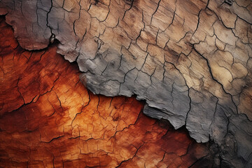 An image of cracked wood texture - Generative AI