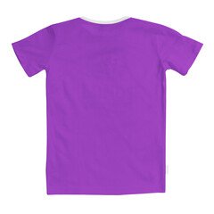 With simple multiple clicks, you may visualize your designs on this Back View Perfect T Shirt Mockup In Purple Vanity Color..