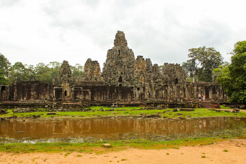 Fototapeta na wymiar A photo of the Bayon Temple taken from the north entrance