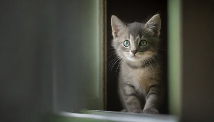 美しくてかわいい子猫　コピースペース