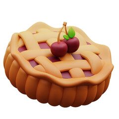  3d illustration of pie cake