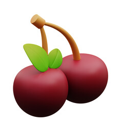  3d illustration cherry