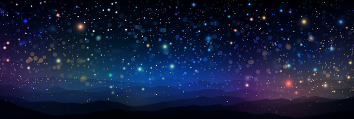 夜空をイメージしたドットのアブストラクト背景イラスト