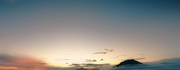 Blur background of natural scenery with sky decorated with clouds and sunlight