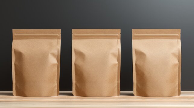 paper bag of coffee package product mockup photography	