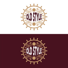 Decorative Typography Vintage Line Design, Vector Illustration Old Luxury Elegant Retro Style Ribbon Ornament