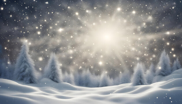 snow and stars texture with rays © Hassan