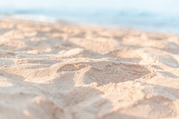 Empty sea and beach sand with soft focus
