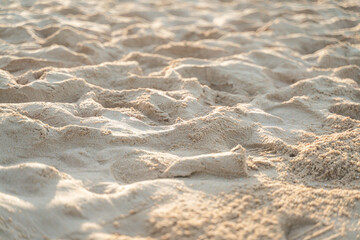 Empty sea and beach sand with soft focus