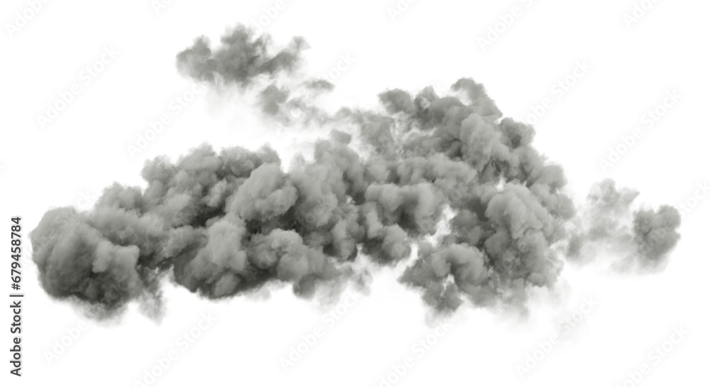 Aufkleber Isolate gloomy clouds flying weather transparent backgrounds 3d rendering png