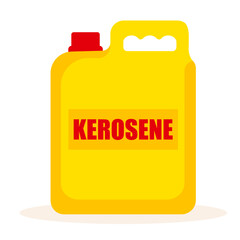 Kerosene in big yellow container isolated on white background vector illustration