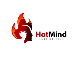 fire power hot mind logo icon symbol design template illustration inspiration
