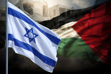 Flaggen von Palästina und Israel