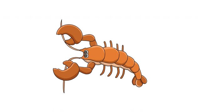 Animation forms a lobster icon