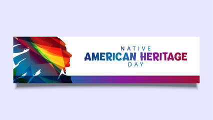 Native american heritage day. Celebrated every year in November. Suitable for banners, greeting cards, web, social media etc