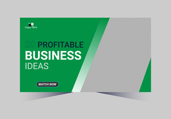 social media web cover banner and youtube thumbnail template design