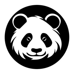 Panda Logo vector Illustration black color silhouette, panda logo, panda icon vector