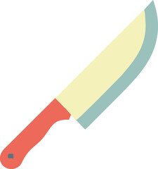 Kitchen knife with beige blade