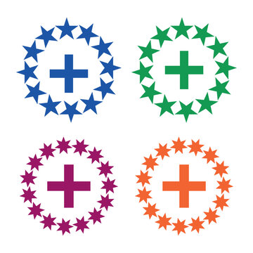 Euro medicine vector icon sign symbols vector illustration.
