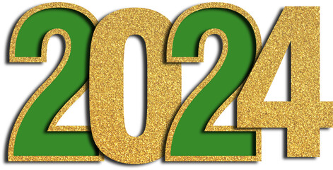 Gold glitter 2024 happy new year, golden 2024 new year
