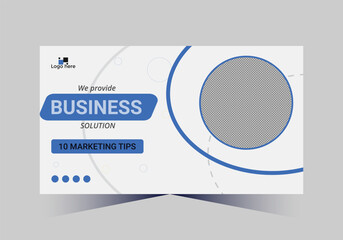 social media web cover banner and youtube thumbnail template design